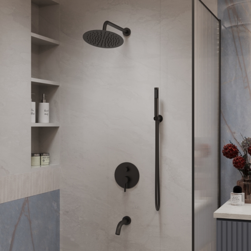 Душевая встройка Vincea Villa с изливом Черный матовый — изображение 2