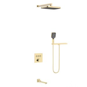 Душевая встройка Vincea Inspire с изливом Золото матовое