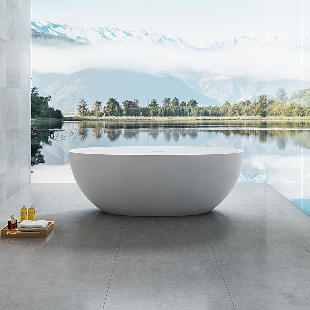 Ванна из искусственного камня Vincea Solid Surface 170х75 Белый матовый