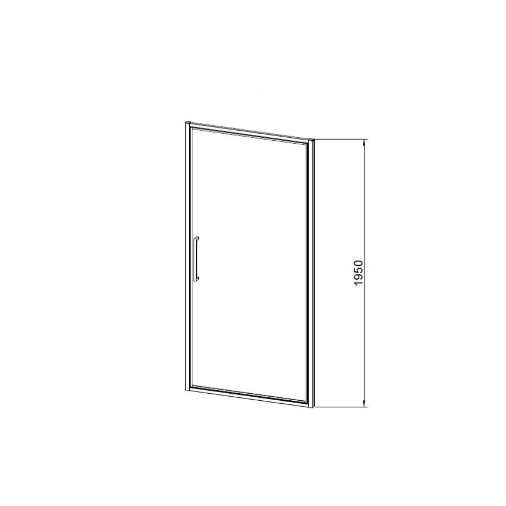 Душевая дверь Vincea Slim Золото матовое / Прозрачное — изображение 2