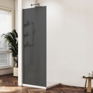 Душевая перегородка Vincea Walk-In 90 Вороненая сталь / Тонированное матовое
